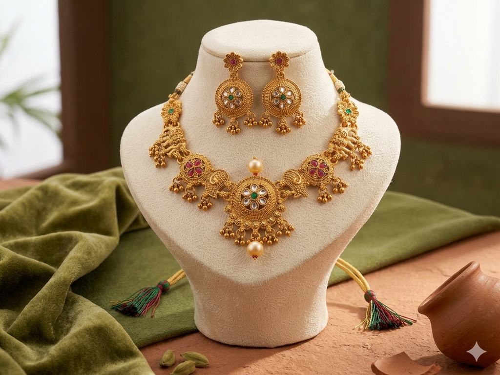Surmayi Temple Jewellery Set