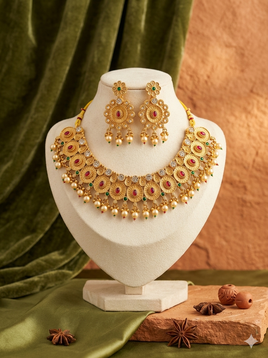 Vasundhara Stonework Necklace