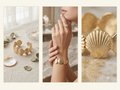 Gold Scallop Shell Cuff Bracelet- Beach Jewellery
