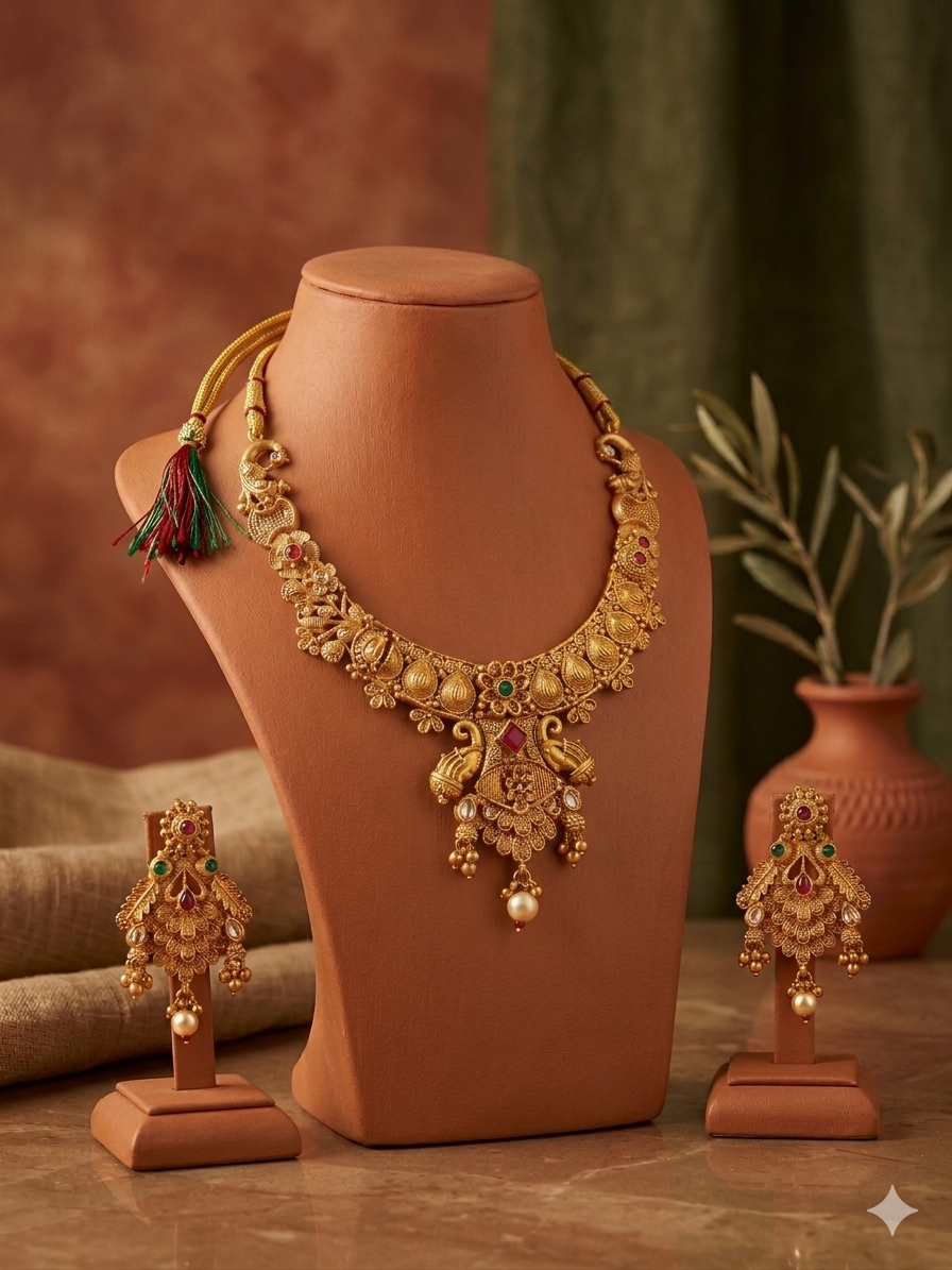 Gulnaar Floral Necklace Set