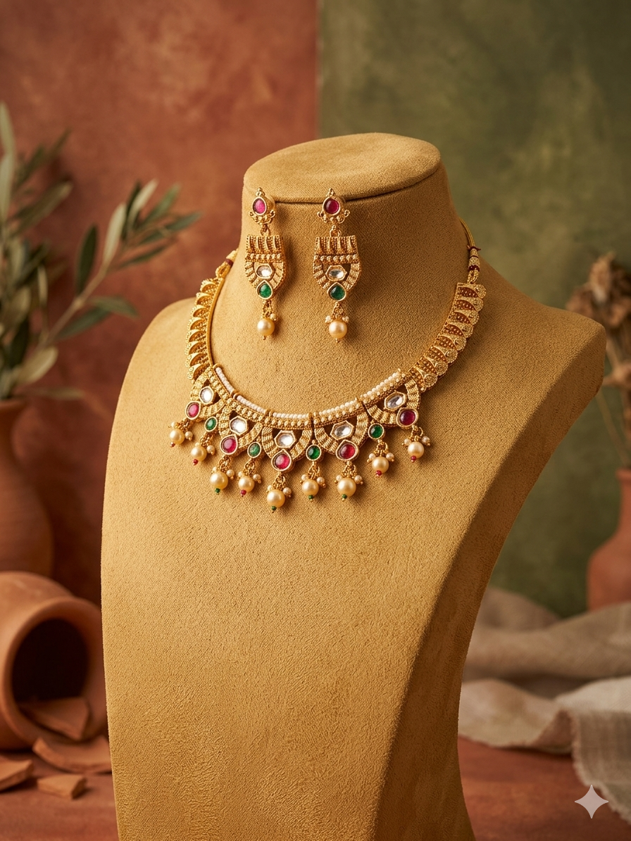 Rangreza Kundan Necklace Set