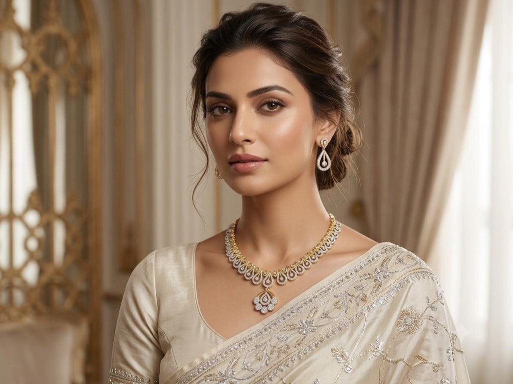 Luxury Teardrop CZ Necklace Set