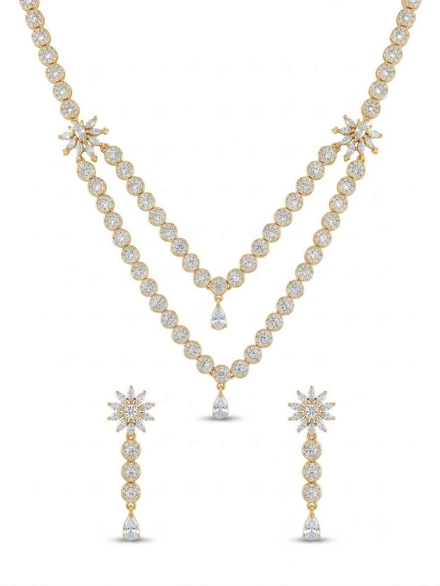 Double layered AD Necklace