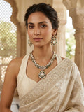 Premium Green Moissanite Necklace Set with Mangtika
