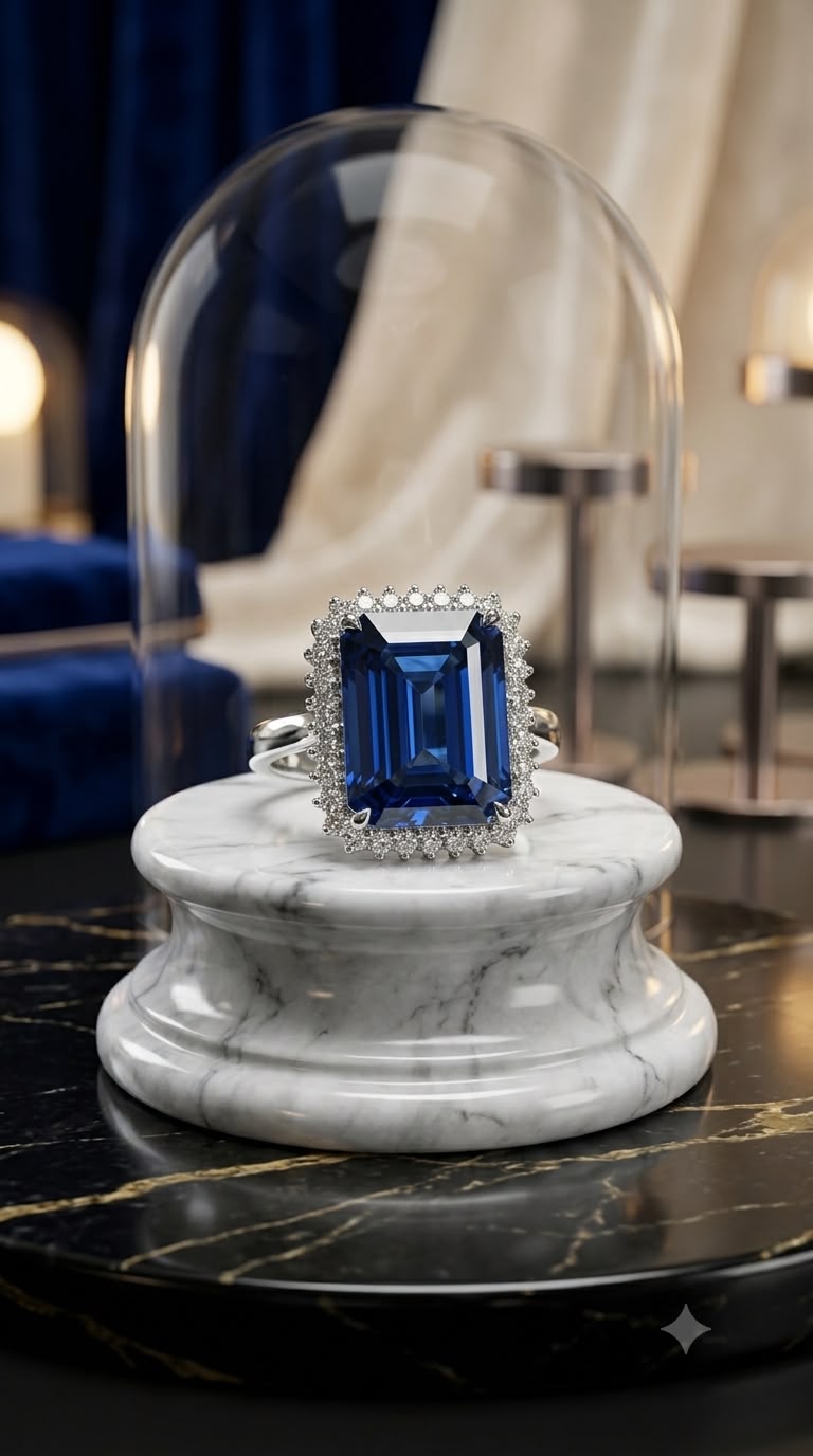 Royal Blue Striking statement ring