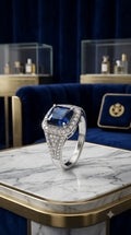 Midnight Sapphire Statement Ring