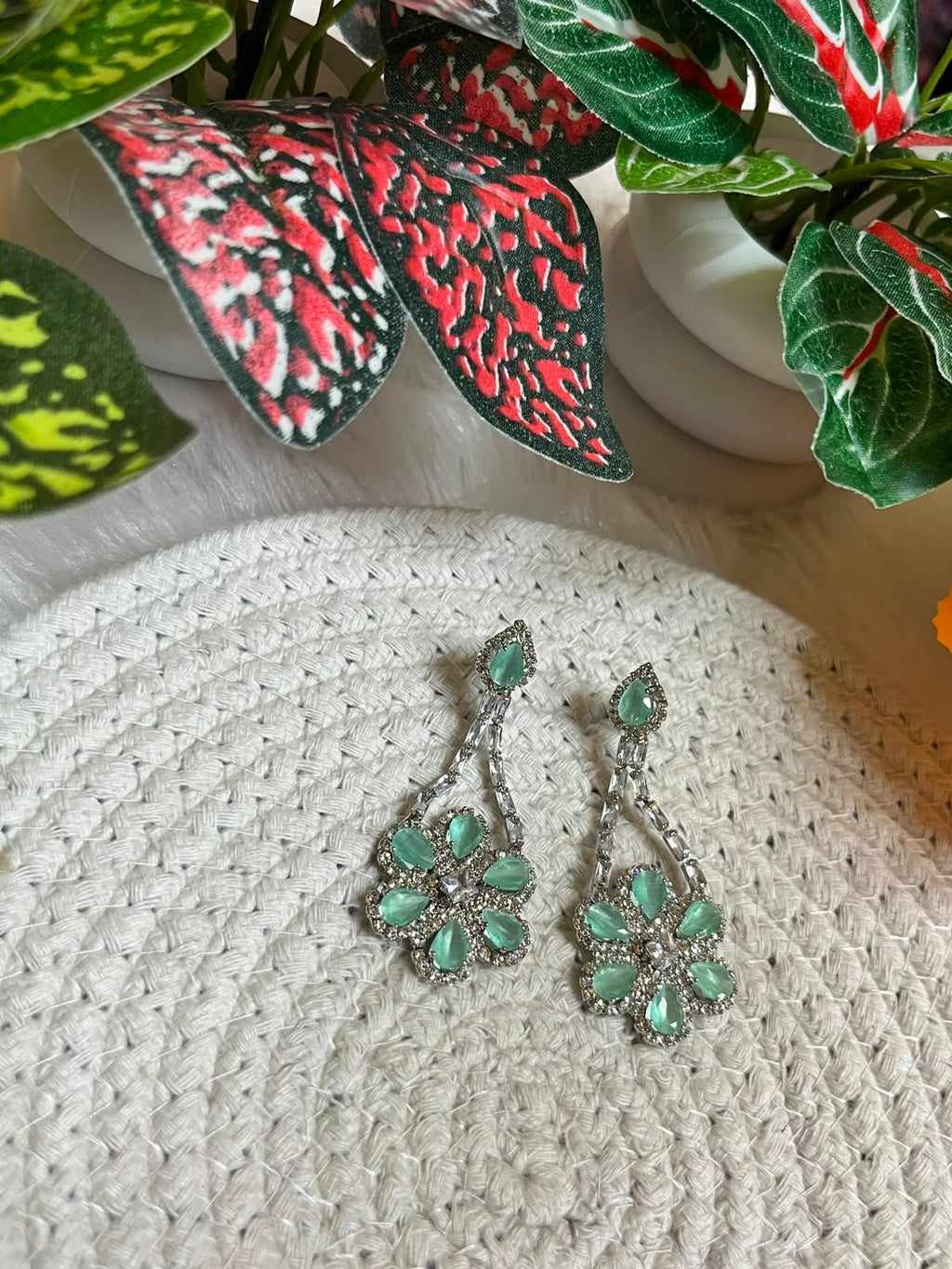 Elegant floral drop earrings